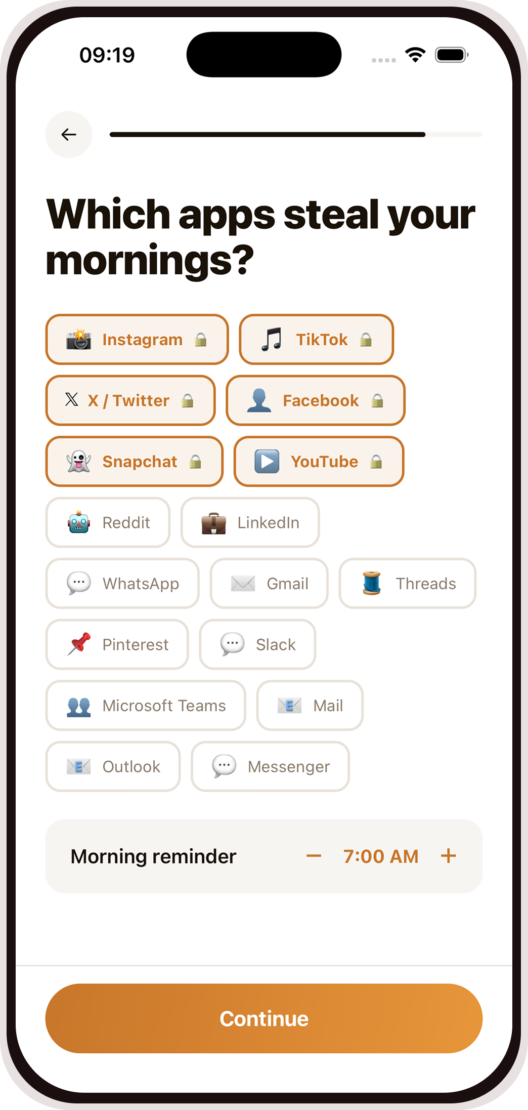 Dawn app screenshot